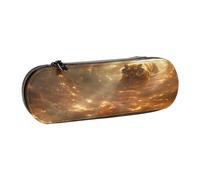 SKGOHLH Tiger in the fire Étui de rangement en cuir avec emplacements multiples pour stylos