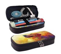 SKGOHLH Trousse à crayons Golden Retriever double face imprimée | Golden Retriever Impression intégrale double face imperméable et résistante aux taches pour voyage et bureau