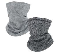 SKHAOVS 2 Pièces Cache Cou Tubulaire Hiver,Tour de Cou Polaire Coupe-Vent,Gris Foncé et Gris Clair Cache-Cou Thermique Pour Homme Et Femme,Bandana multifonctionnel(2 PCS)