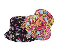 SKHAOVS 2 Pièces Chapeau de Pêcheur Réversible Chapeaux de Seau de Imprimé Chapeau de Soleil Tendance pour Femmes Hommes et Les Adolescents Chapeau Bobs De Plage Unisexe Pliables (2PCS)