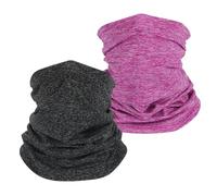 SKHAOVS 2 Pièces Écharpe Coupe-vent en Polaire pour Homme Femme,Cache-Cou Thermique,Masque de Ski,Bandana Multifonctionnel,pour Cyclisme Ski Moto Sports de Plein Air (Noir Rose)