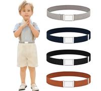 SKHAOVS 4 Pièces Ceinture Élastique Réglable Extensible avec Boucle Fille pour Uniformes Scolaires Pantalons Robes Jeans Garçons Et Filles (4 Pièces)
