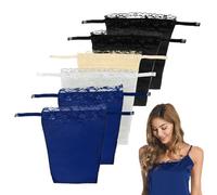 SKHAOVS 6 Pcs Haut Imitation Caraco Bandeau en Dentelle Cache-décolleté,Cache décolleté,Dame Dentelle A Clipser Faux Camisole Soutien-Gorge Insérer Recouvrir Modestie Panneau Gilet (6 Pcs)