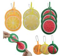 SKHAOVS 7 Pièces Éventails Pliants Rond avec Motif de Fruits Mini Eventail Poche pour Fête Mariage Décoration Personnelle