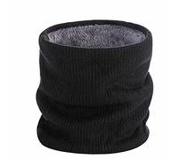 SKHAOVS Cache Cou Tubulaire pour Homme Femme, Tour de Cou Chaud Tricot, Neck Warmer, Masque Cagoule, Élastique Épais Doux Cache-Cou Hiver Écharpe Circulaire Tricotée, pour Ski Moto Vélo (Noir)