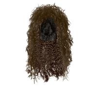 SKHAOVS Marron Perruque Années 70 80 Perruque Homme Perruque Mullet Perruque Bouclée Disco Punk Rock Perruque Hippie Perruque Carnaval Halloween Costume Cosplay Perruque pour Adultes (Marron)