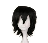 SKHAOVS Perruque Homme, Perruque Courte Droite Anime Cosplay, Perruque Cheveux Synthétiques pour Halloween et Fête