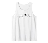 Ski Battement de Coeur Ski Ski Sports d'hiver Heartbeat Débardeur