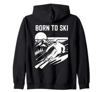 Ski Born to Ski Design Skier Sweat à Capuche