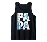 Ski Dad and Kid Papa Mountain Winter Sports Theme Design Débardeur