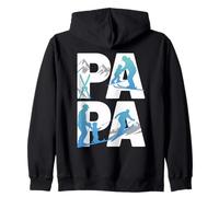 Ski Dad and Kid Papa Mountain Winter Sports Theme Design Sweat à Capuche