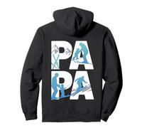 Ski Dad and Kid Papa Mountain Winter Sports Theme Design Sweat à Capuche