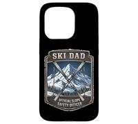 Ski Dad Officiel Slope Safety Officer Fête des Pères Skier Fun Coque pour iPhone 15 Pro