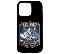 Ski Dad Officiel Slope Safety Officer Fête des Pères Skier Fun Coque pour iPhone 15 Pro Max