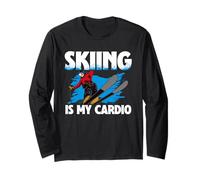 Ski De Fond Sport d'hiver Skiing is My Cardio Manche Longue