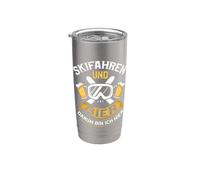 Ski et bière, je suis ici après ski Gobelet isotherme en acier inoxydable double paroi