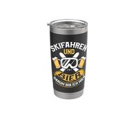 Ski et bière, je suis ici après ski Gobelet isotherme en acier inoxydable double paroi
