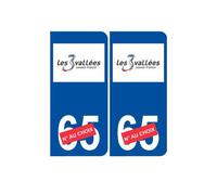 Ski france alpes les trois vallées autocollant plaque sticker département au choix - Angles : droits