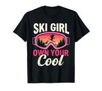 Ski Girl Own Your Cool Funny Ski Birthday for Skieurs T-Shirt