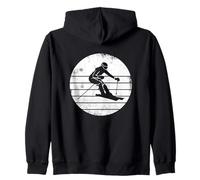 Ski Girl Sketch Skiing Lover Winter Sports Sweat à Capuche