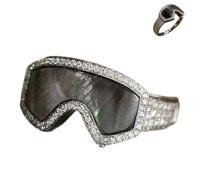 Ski Goggle Shaped Ring,Unique Ski Themed Ring,Novelty Winter Skiing Style Sports Jewelry Snowboard Style Rings Unisex,Gift for Skis Enthusiasts (48 mm/1.89 in)