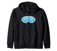 Ski Goggles Art Nature Mountains Minimalist Skiing Sweat à Capuche