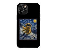 Ski Golden Retriever Art Skiier Chien sur Ski Hill Coque pour iPhone 11 Pro
