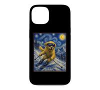 Ski Golden Retriever Art Skiier Chien sur Ski Hill Coque pour iPhone 13
