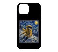 Ski Golden Retriever Art Skiier Chien sur Ski Hill Coque pour iPhone 14