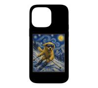 Ski Golden Retriever Art Skiier Chien sur Ski Hill Coque pour iPhone 14 Pro Max