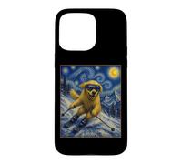 Ski Golden Retriever Art Skiier Chien sur Ski Hill Coque pour iPhone 15 Pro Max
