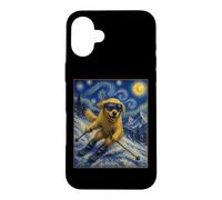 Ski Golden Retriever Art Skiier Chien sur Ski Hill Coque pour iPhone 16 Plus