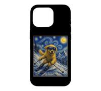 Ski Golden Retriever Art Skiier Chien sur Ski Hill Coque pour iPhone 16 Pro