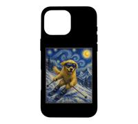 Ski Golden Retriever Art Skiier Chien sur Ski Hill Coque pour iPhone 16 Pro Max