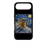 Ski Golden Retriever Art Skiier Chien sur Ski Hill Coque pour iPhone Air