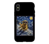 Ski Golden Retriever Art Skiier Chien sur Ski Hill Coque pour iPhone X/XS