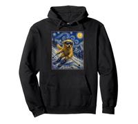 Ski Golden Retriever Art Skiier Chien sur Ski Hill Sweat à Capuche