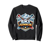 Ski Junkie Funny Addicted to Skiing Lover Instructor Blague Sweatshirt
