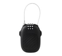 Ski Lock, Stroller Clip, 2.8x1.97in Retractable Device, Portable Padlock, Backpack Security for Luggage Safety, Snowboard Protection, Travel Gear, Outdoor Use, Combination Access, Black Locker