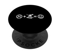 Ski Makes Happy Funny Skier Lover Fan pour Hommes, Femmes et Enfants PopSockets PopGrip Adhésif