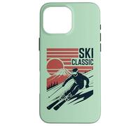 Ski Mountain Snow Skiing Retro Winter Vacation Coque pour iPhone 16 Pro Max