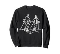 Ski One Line Art Dessin Ski Sweatshirt