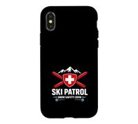 Ski Patrol Mountain Crew Équipe de Sauvetage de sécurité sur Neige Coque pour iPhone X/XS