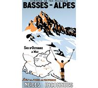 Ski Provence Basses Alpes Reproduction Affiche Poster-Format Size 50X70 cm-Papier 300 GR-Tous formats et Vente du fichier numérique Possible Nous Consulter (Boutique affichevintage.FR)