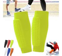 Ski Shin Guards, Ski Shin Guards for Adults & Teens, Breathable Eva Foam Leg Protection Pads, Anti-Collision Elastic Leggings for Skiing & Snowboarding (Green,M)