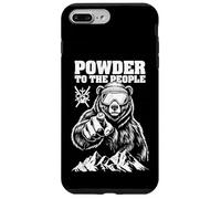 Ski Skier Bear Powder to The People Funny Ski Protest Coque pour iPhone 7 Plus/8 Plus