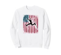 Ski Slalom Saut Descente Drapeau américain USA Patriot Sweatshirt