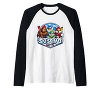 Ski Squad Sasquatch Yeti Bonhomme de Neige Ours Polaire Ski Team Fun Manche Raglan