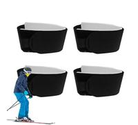 Ski Straps 4 Pack Adjustable Fastener Wraps EVA Padded Gear Holders Outdoor | Binding Bands for Boards Skates Poles Bicycles Camping Luggage Secure Transport Protection