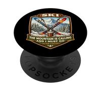 Ski The Mountain m'appelle et Je Dois y Aller après Le café PopSockets PopGrip Adhésif